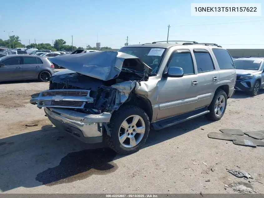 2001 Chevrolet Tahoe Lt VIN: 1GNEK13T51R157622 Lot: 42252687