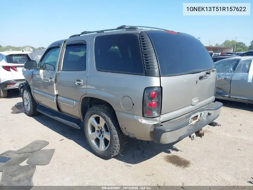 2001 Chevrolet Tahoe Lt VIN: 1GNEK13T51R157622 Lot: 42252687