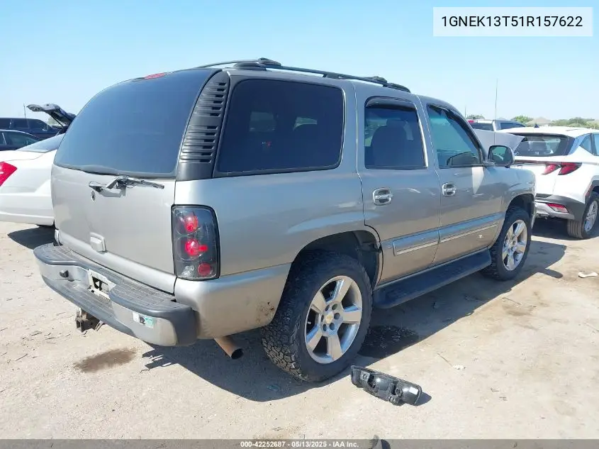 2001 Chevrolet Tahoe Lt VIN: 1GNEK13T51R157622 Lot: 42252687