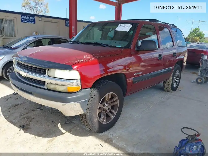 2001 Chevrolet Tahoe Ls VIN: 1GNEC13T51J264911 Lot: 42263124
