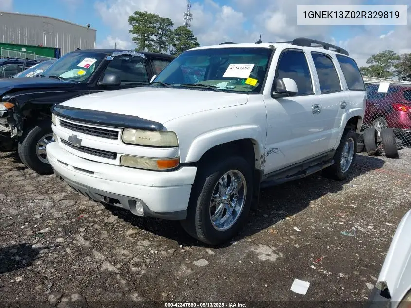 2002 Chevrolet Tahoe Z71 VIN: 1GNEK13Z02R329819 Lot: 42247680