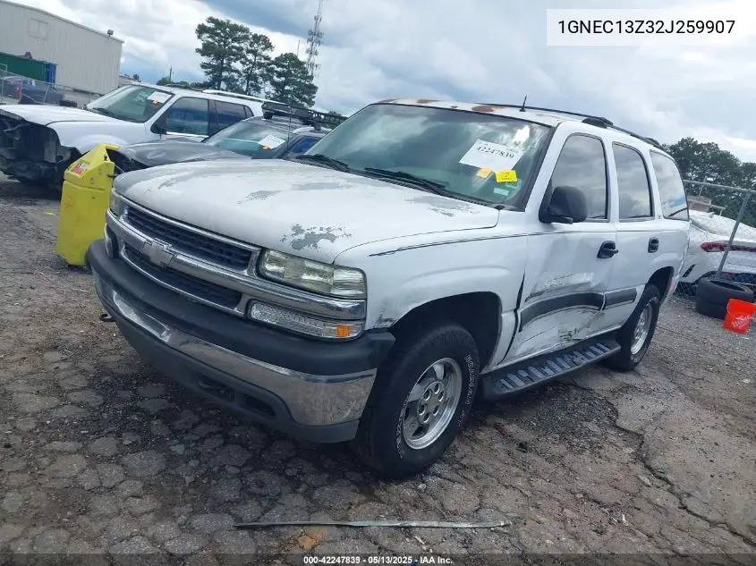2002 Chevrolet Tahoe Ls VIN: 1GNEC13Z32J259907 Lot: 42247839