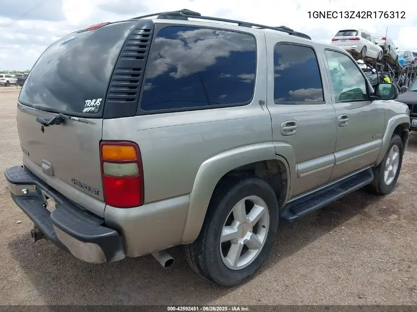 2002 Chevrolet Tahoe Lt VIN: 1GNEC13Z42R176312 Lot: 42592451