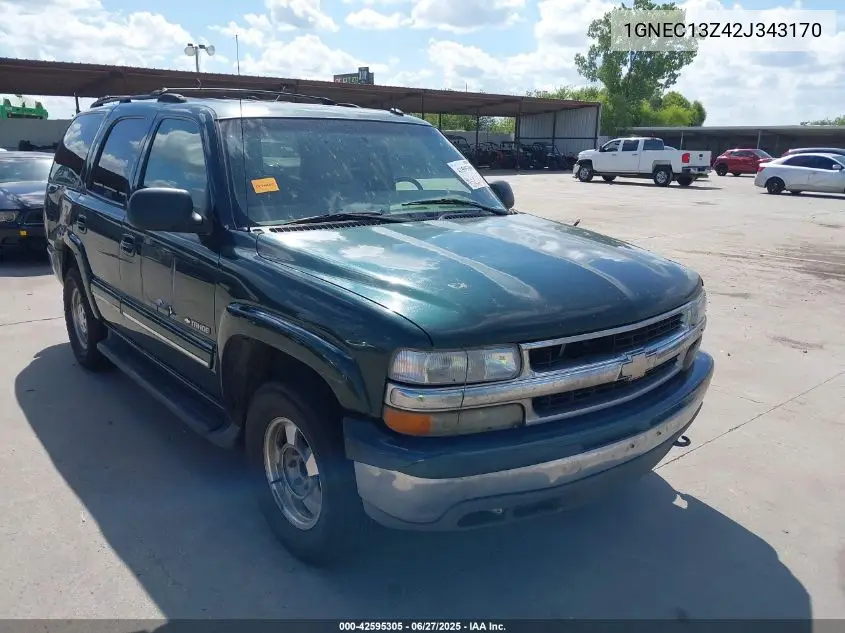 2002 Chevrolet Tahoe Lt VIN: 1GNEC13Z42J343170 Lot: 42595305