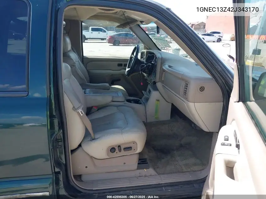 2002 Chevrolet Tahoe Lt VIN: 1GNEC13Z42J343170 Lot: 42595305