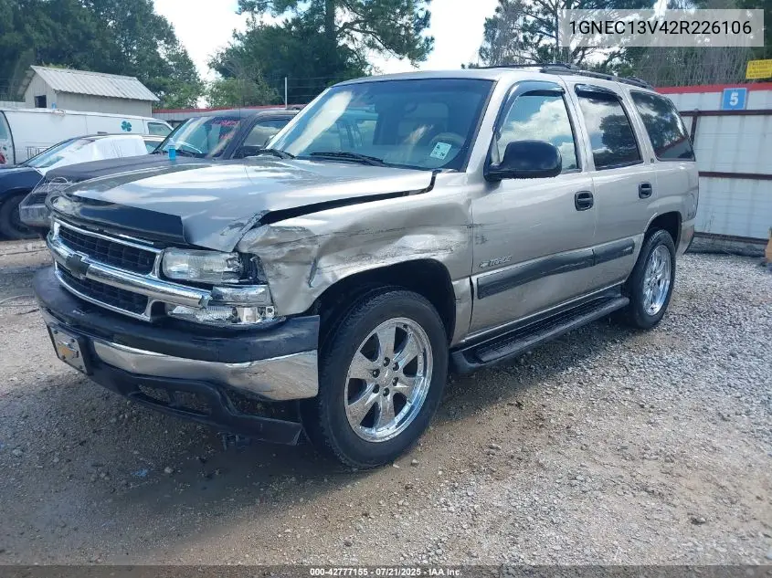 1GNEC13V42R226106 2002 Chevrolet Tahoe Ls