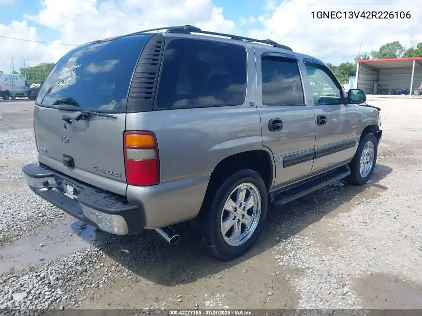 1GNEC13V42R226106 2002 Chevrolet Tahoe Ls