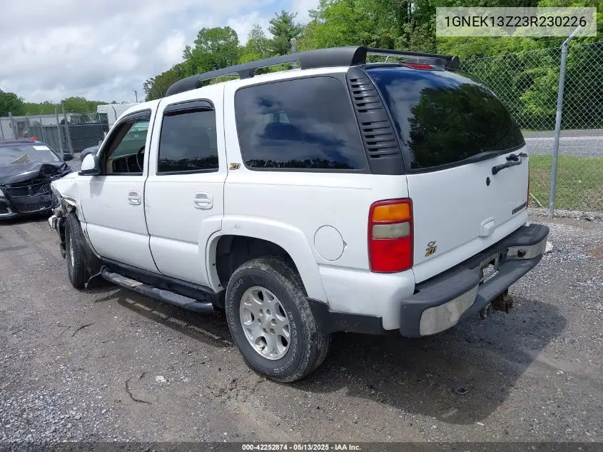 2003 Chevrolet Tahoe Z71 VIN: 1GNEK13Z23R230226 Lot: 42252874