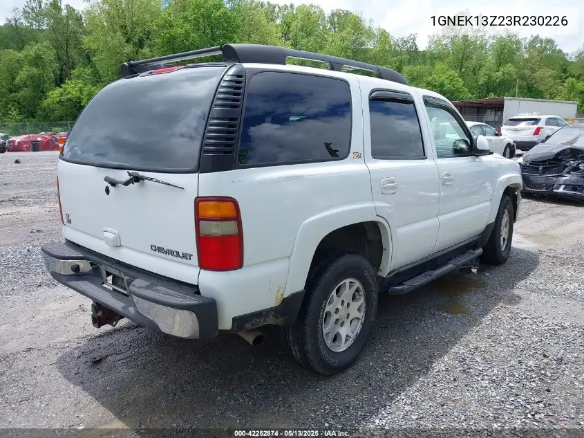 2003 Chevrolet Tahoe Z71 VIN: 1GNEK13Z23R230226 Lot: 42252874