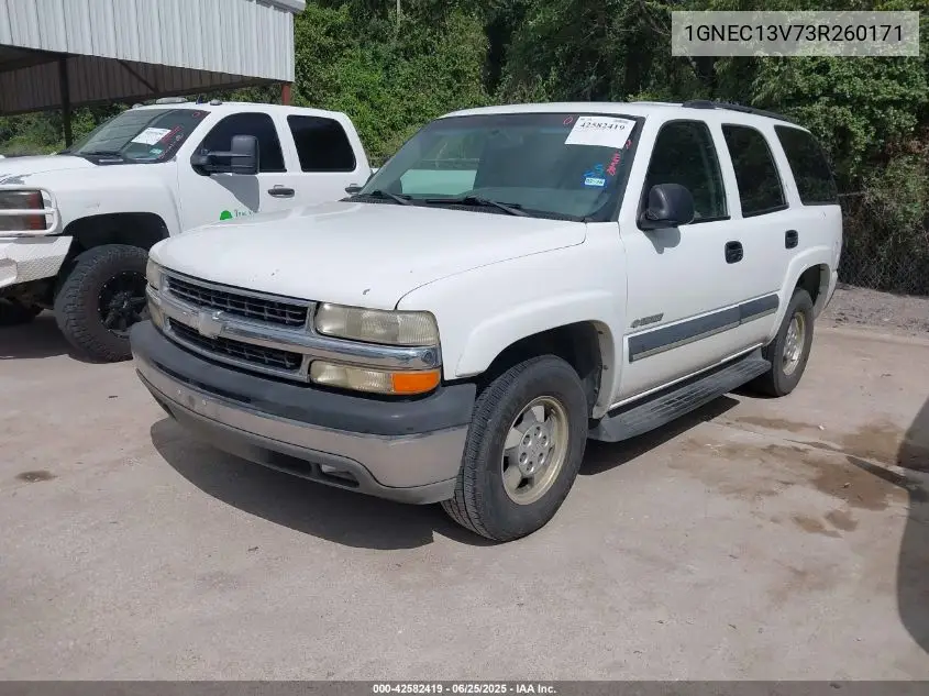 2003 Chevrolet Tahoe Ls VIN: 1GNEC13V73R260171 Lot: 42582419