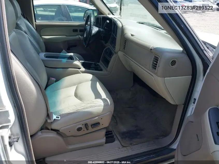 2003 Chevrolet Tahoe Lt VIN: 1GNEC13Z83R289522 Lot: 42598683