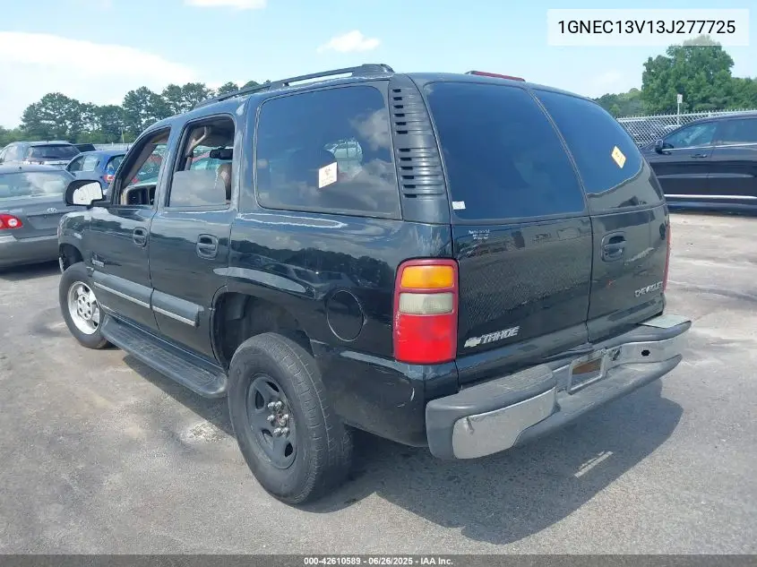 2003 Chevrolet Tahoe Ls VIN: 1GNEC13V13J277725 Lot: 42610589