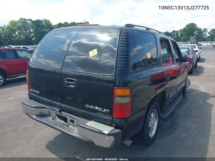 2003 Chevrolet Tahoe Ls VIN: 1GNEC13V13J277725 Lot: 42610589