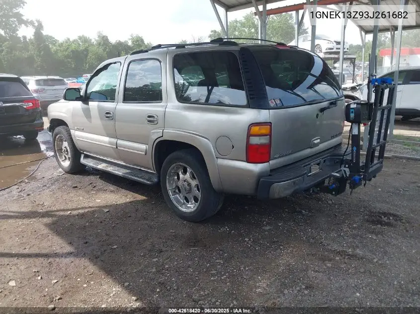 2003 Chevrolet Tahoe Lt VIN: 1GNEK13Z93J261682 Lot: 42618420