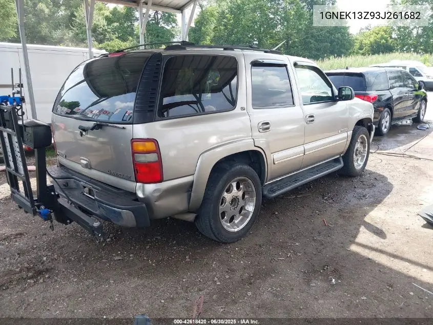 2003 Chevrolet Tahoe Lt VIN: 1GNEK13Z93J261682 Lot: 42618420