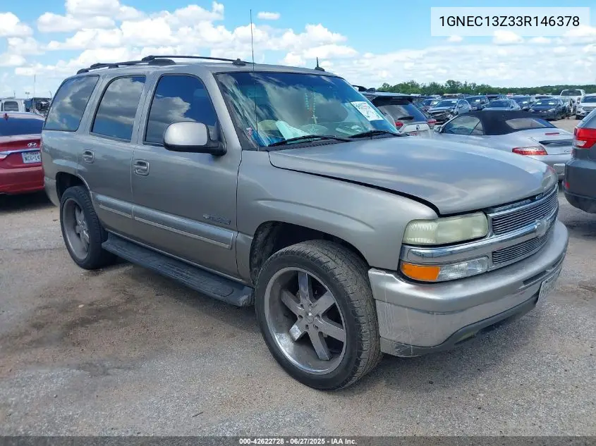 2003 Chevrolet Tahoe Lt VIN: 1GNEC13Z33R146378 Lot: 42622728