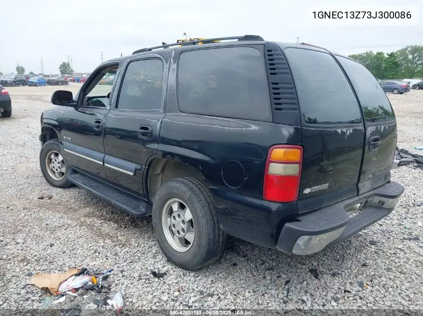 2003 Chevrolet Tahoe Lt VIN: 1GNEC13Z73J300086 Lot: 42631182