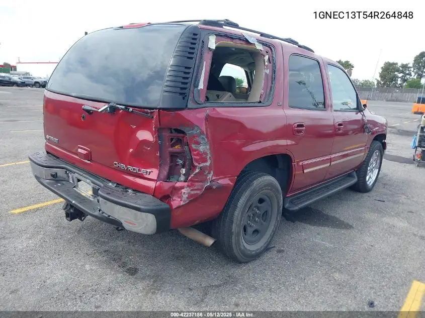 2004 Chevrolet Tahoe Lt VIN: 1GNEC13T54R264848 Lot: 42237186