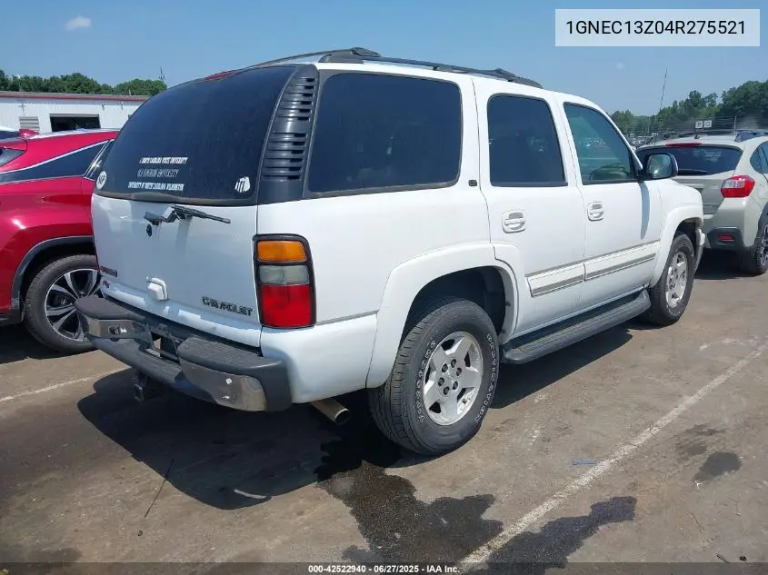 2004 Chevrolet Tahoe Lt VIN: 1GNEC13Z04R275521 Lot: 42522940