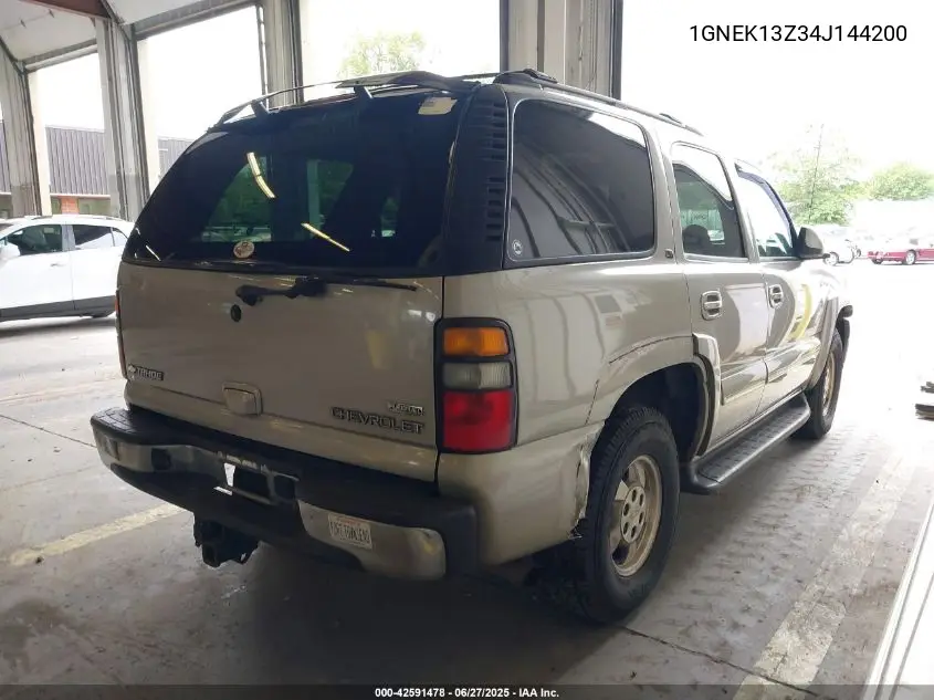 2004 Chevrolet Tahoe Lt VIN: 1GNEK13Z34J144200 Lot: 42591478