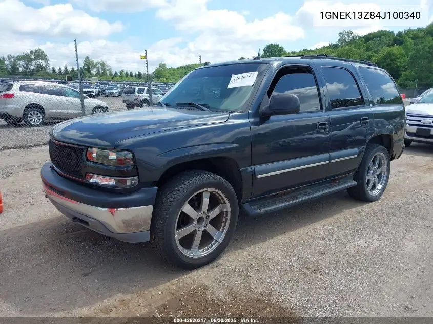 2004 Chevrolet Tahoe Lt VIN: 1GNEK13Z84J100340 Lot: 42620217