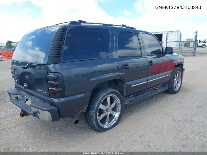 2004 Chevrolet Tahoe Lt VIN: 1GNEK13Z84J100340 Lot: 42620217