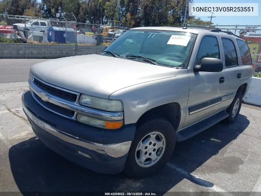 2005 Chevrolet Tahoe Ls VIN: 1GNEC13V05R253551 Lot: 42255022