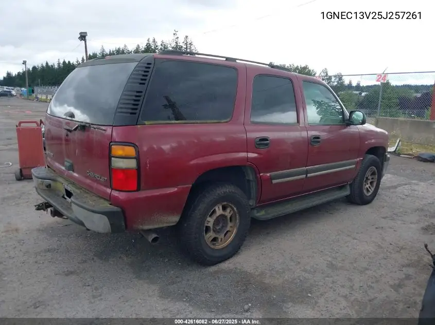 2005 Chevrolet Tahoe Ls VIN: 1GNEC13V25J257261 Lot: 42616082