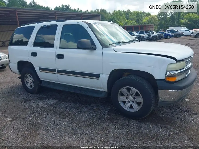 2005 Chevrolet Tahoe Ls VIN: 1GNEC13V65R154250 Lot: 42633273