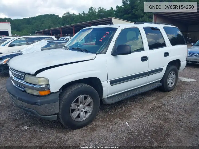 2005 Chevrolet Tahoe Ls VIN: 1GNEC13V65R154250 Lot: 42633273
