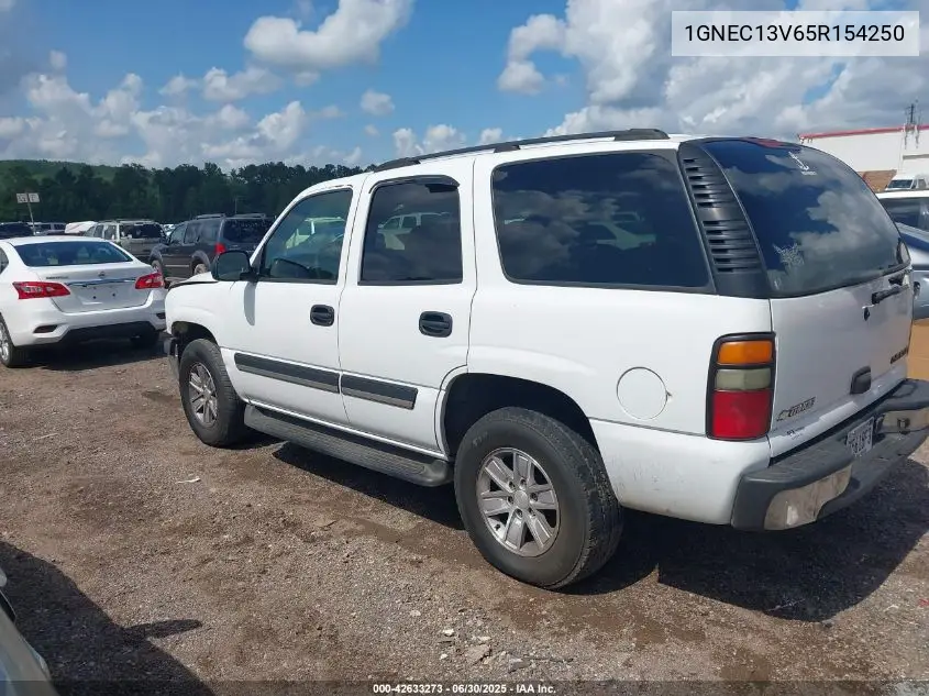 2005 Chevrolet Tahoe Ls VIN: 1GNEC13V65R154250 Lot: 42633273