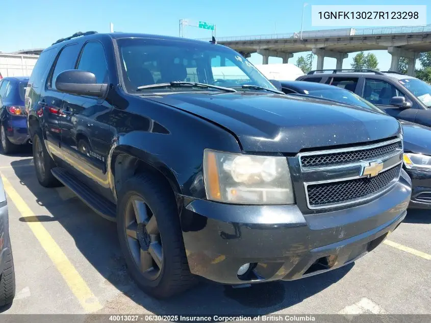 2007 Chevrolet Tahoe VIN: 1GNFK13027R123298 Lot: 40013027