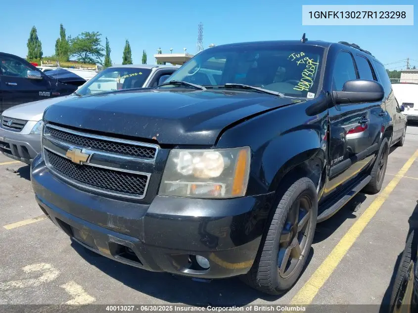 2007 Chevrolet Tahoe VIN: 1GNFK13027R123298 Lot: 40013027