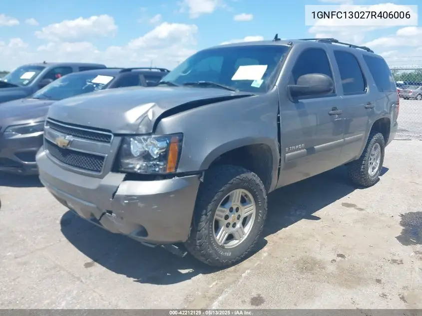 2007 Chevrolet Tahoe Ls VIN: 1GNFC13027R406006 Lot: 42212129