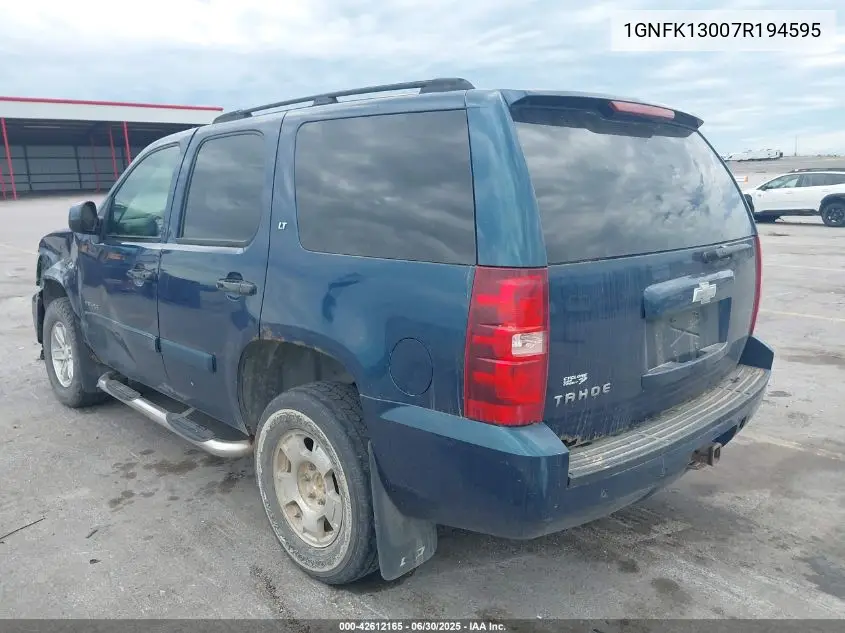 2007 Chevrolet Tahoe Lt VIN: 1GNFK13007R194595 Lot: 42612165