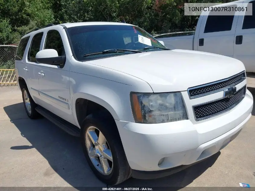 2007 Chevrolet Tahoe Lt VIN: 1GNFC13007R310861 Lot: 42621401