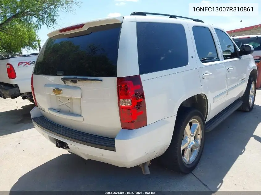 2007 Chevrolet Tahoe Lt VIN: 1GNFC13007R310861 Lot: 42621401