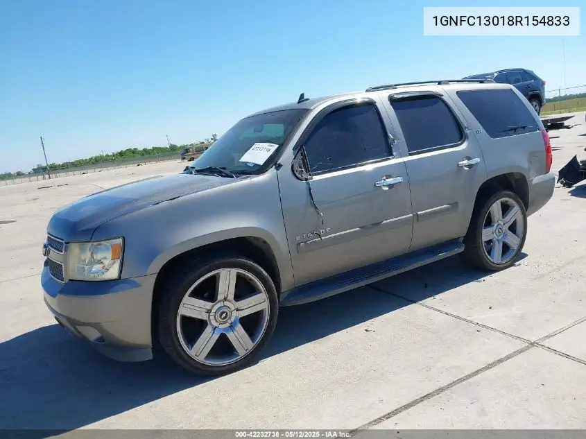 2008 Chevrolet Tahoe Ltz VIN: 1GNFC13018R154833 Lot: 42232738