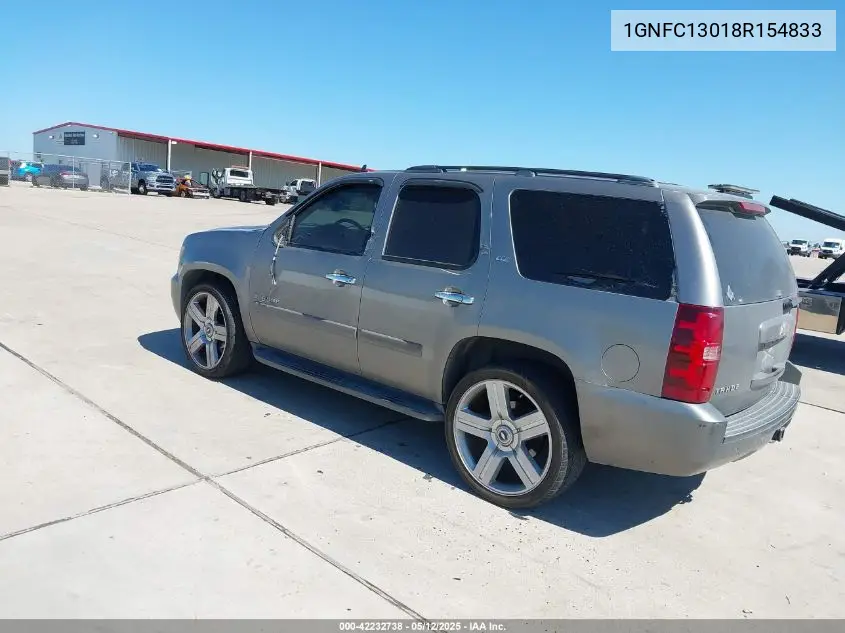 2008 Chevrolet Tahoe Ltz VIN: 1GNFC13018R154833 Lot: 42232738