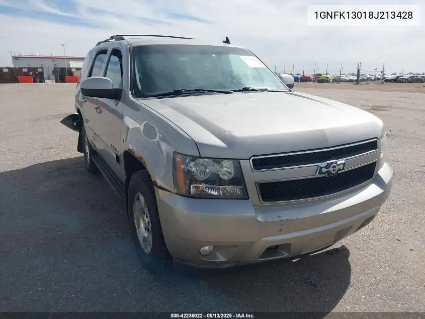 2008 Chevrolet Tahoe Lt VIN: 1GNFK13018J213428 Lot: 42236022