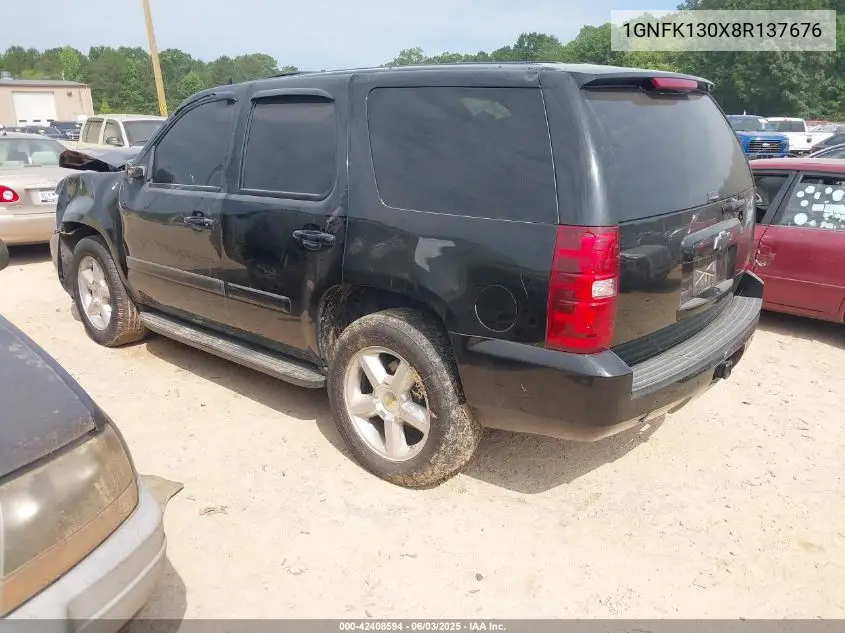 2008 Chevrolet Tahoe Lt VIN: 1GNFK130X8R137676 Lot: 42408594