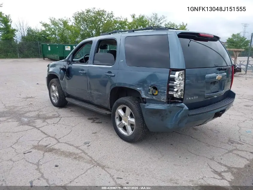 2008 Chevrolet Tahoe Lt VIN: 1GNFK13048J151555 Lot: 42596779