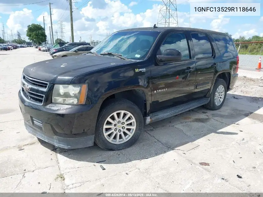 2009 Chevrolet Tahoe Hybrid VIN: 1GNFC13529R118646 Lot: 42262914