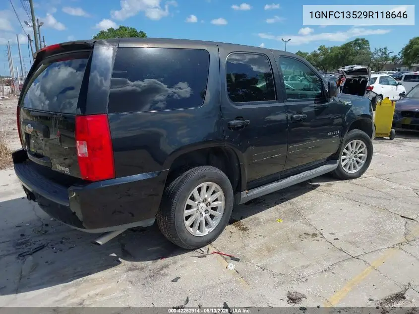 2009 Chevrolet Tahoe Hybrid VIN: 1GNFC13529R118646 Lot: 42262914