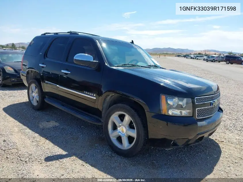 2009 Chevrolet Tahoe Ltz VIN: 1GNFK33039R171598 Lot: 42598512