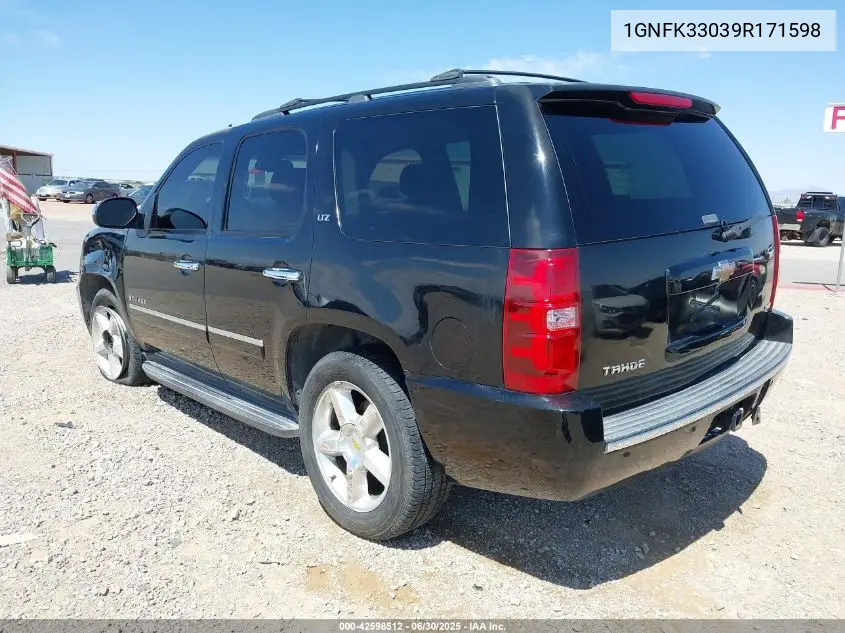 2009 Chevrolet Tahoe Ltz VIN: 1GNFK33039R171598 Lot: 42598512