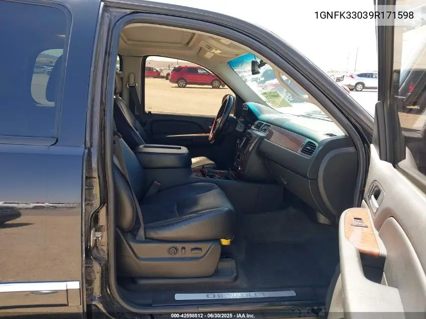 2009 Chevrolet Tahoe Ltz VIN: 1GNFK33039R171598 Lot: 42598512