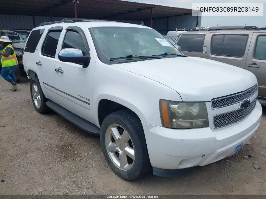 2009 Chevrolet Tahoe Ltz VIN: 1GNFC33089R203149 Lot: 42816692