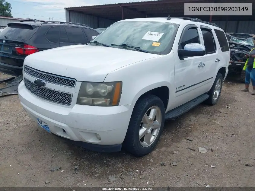 2009 Chevrolet Tahoe Ltz VIN: 1GNFC33089R203149 Lot: 42816692