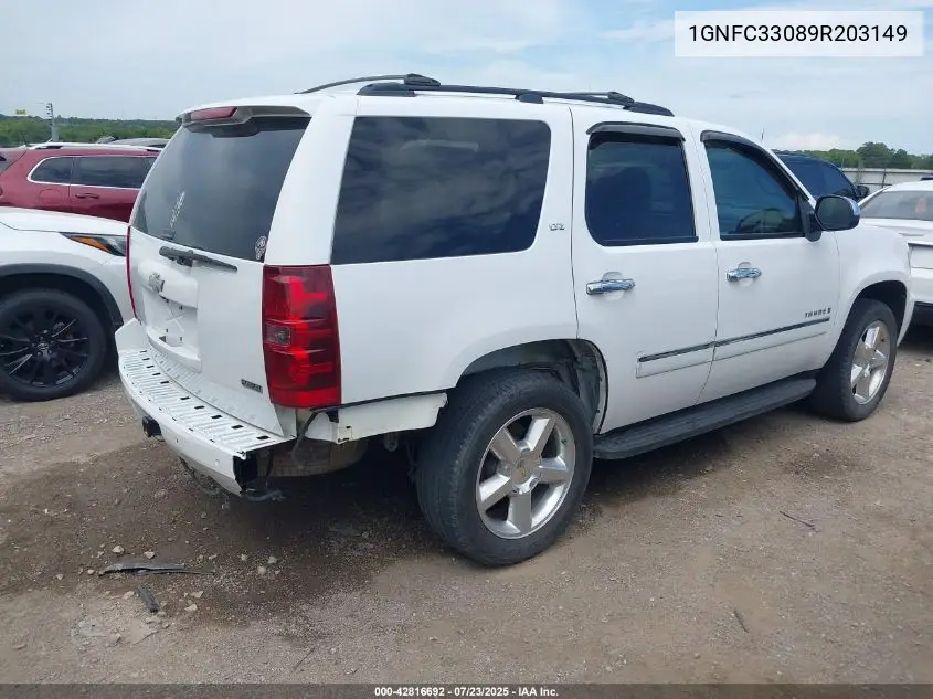 2009 Chevrolet Tahoe Ltz VIN: 1GNFC33089R203149 Lot: 42816692